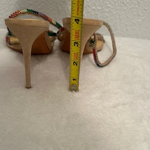 Alexandre Birman Polly suede sandals with multi-colored crystal embellishments - Picture 11 of 13